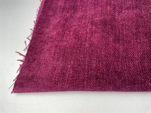 Møbelstof - blød chenille i mørk fuchsia